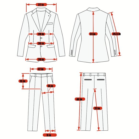 54R Nautica Men's 2-Pc Suit Modern-Fit Bi-Stretch Jacket Blazer Pants 47W E04471 - Picture 6 of 11